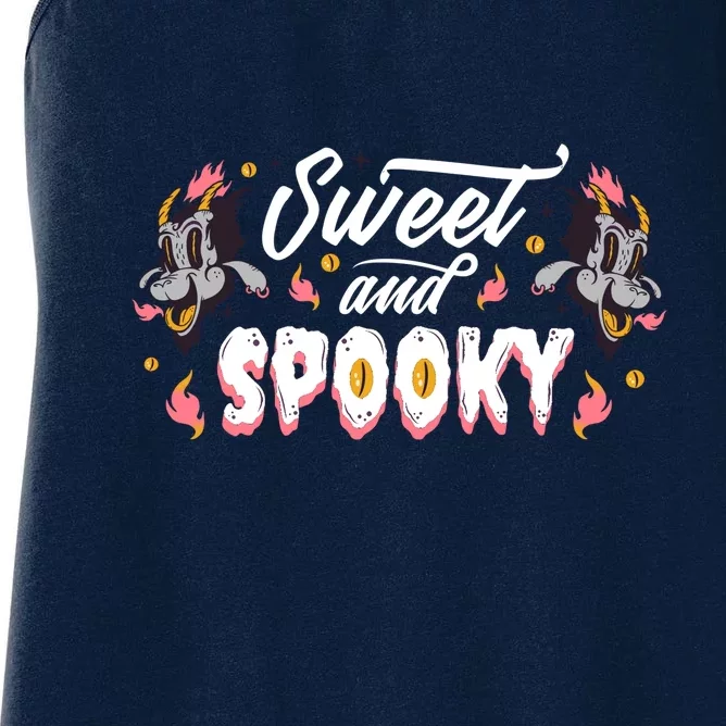 Sweet And Spooky Creepy Women's Racerback Tank