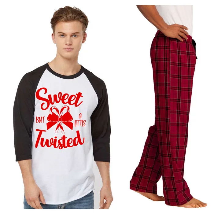 Sweet But A Little Twisted Christmas Raglan Sleeve Pajama Set