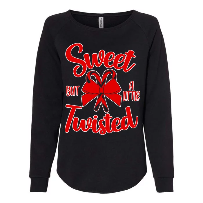 Sweet But A Little Twisted Christmas Womens California Wash Sweatshirt