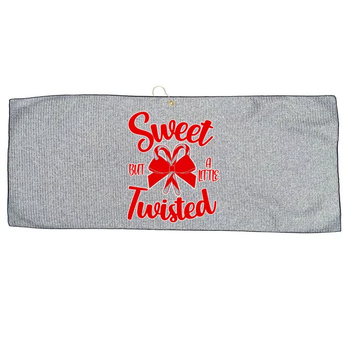 Sweet But A Little Twisted Christmas Large Microfiber Waffle Golf Towel