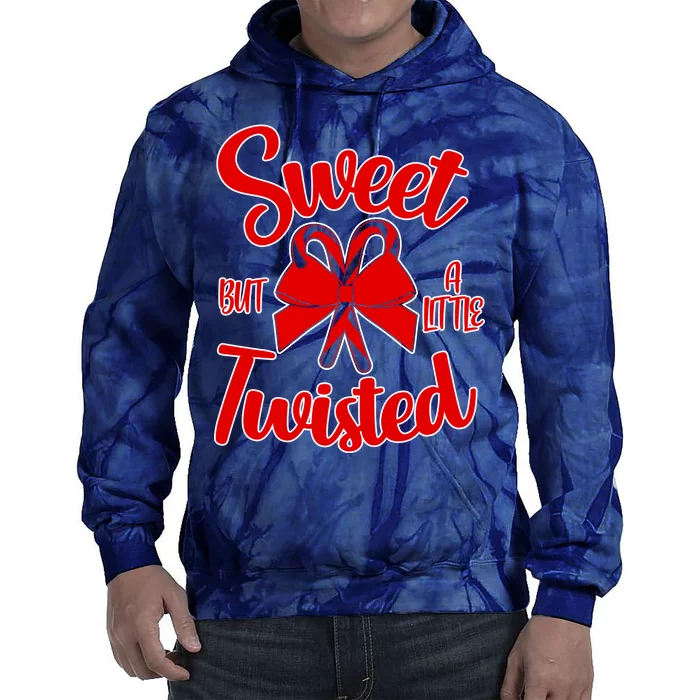 Sweet But A Little Twisted Christmas Tie Dye Hoodie