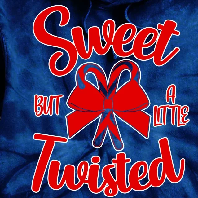 Sweet But A Little Twisted Christmas Tie Dye Hoodie