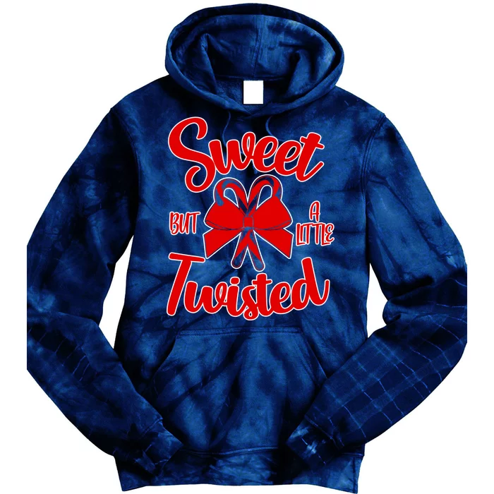 Sweet But A Little Twisted Christmas Tie Dye Hoodie