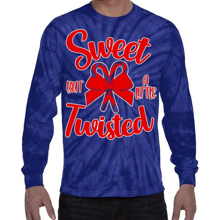 Sweet But A Little Twisted Christmas Tie-Dye Long Sleeve Shirt