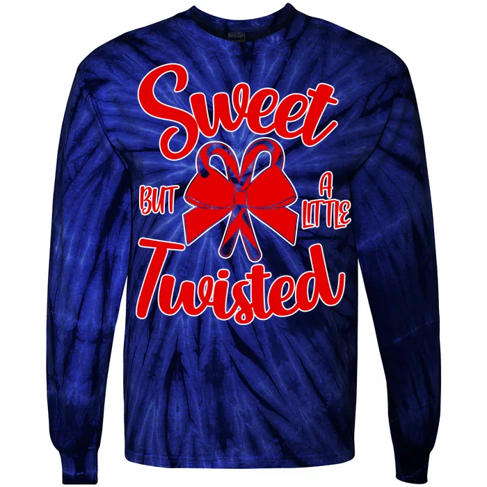 Sweet But A Little Twisted Christmas Tie-Dye Long Sleeve Shirt