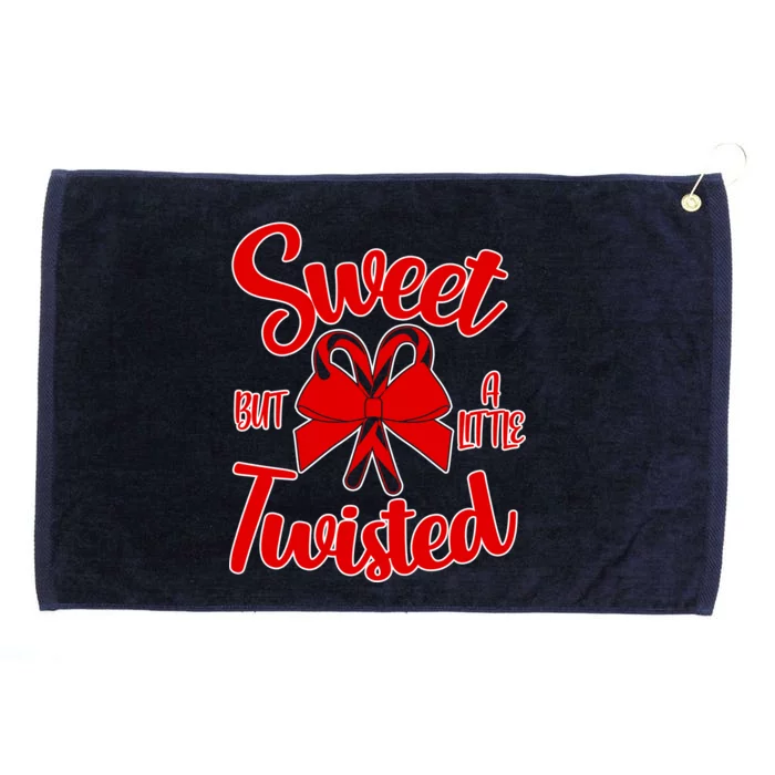 Sweet But A Little Twisted Christmas Grommeted Golf Towel