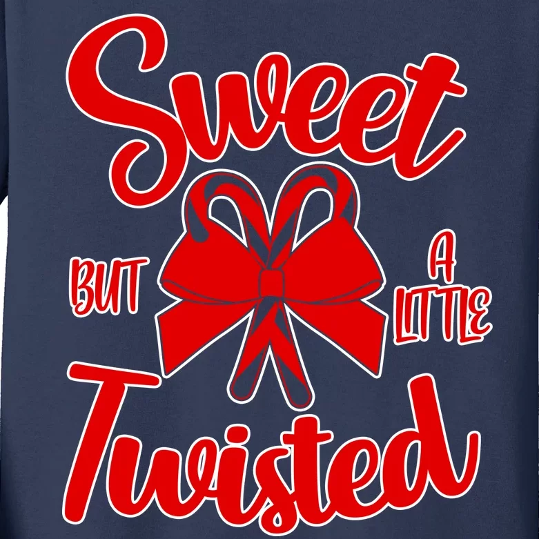 Sweet But A Little Twisted Christmas Kids Long Sleeve Shirt