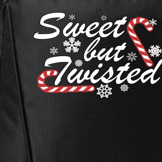 Sweet But Twisted Funny Candy Cane Christmas City Backpack