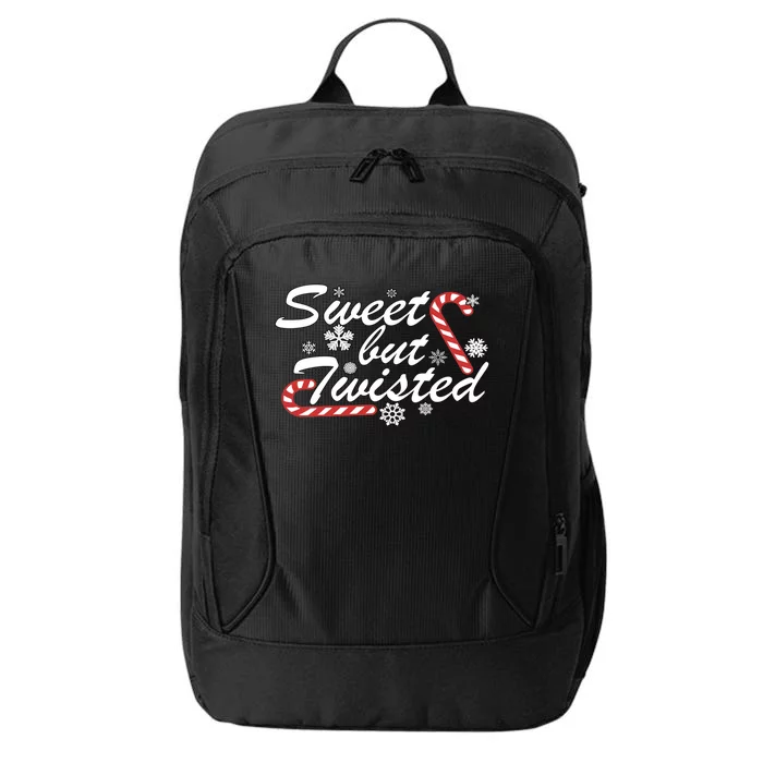 Sweet But Twisted Funny Candy Cane Christmas City Backpack