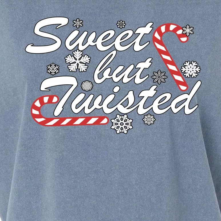 Sweet But Twisted Funny Candy Cane Christmas Garment-Dyed Women's Muscle Tee