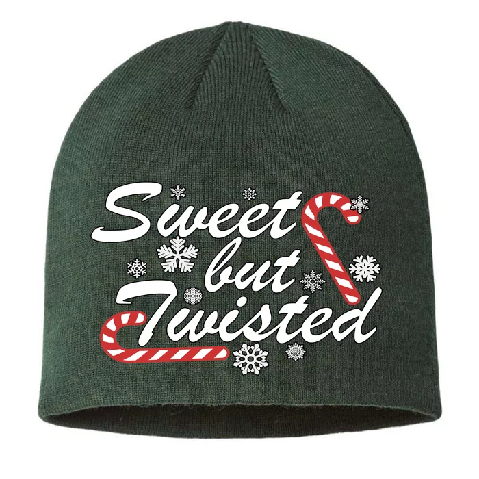 Sweet But Twisted Funny Candy Cane Christmas 8 1/2in Sustainable Knit Beanie