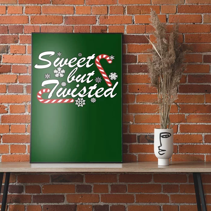 Sweet But Twisted Funny Candy Cane Christmas Poster