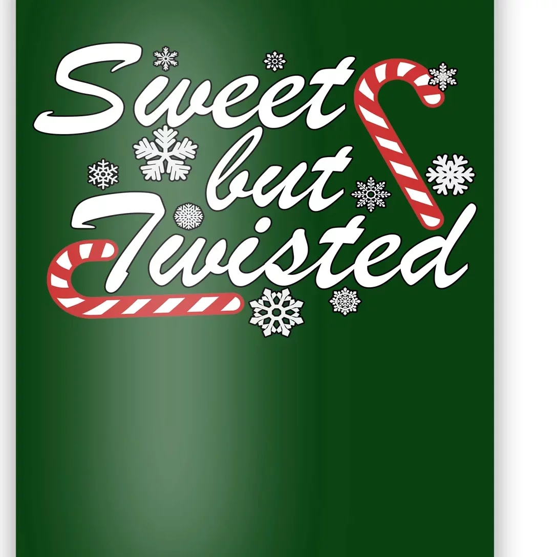 Sweet But Twisted Funny Candy Cane Christmas Poster