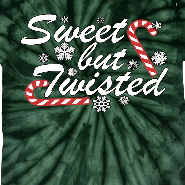 Sweet But Twisted Funny Candy Cane Christmas Tie-Dye T-Shirt