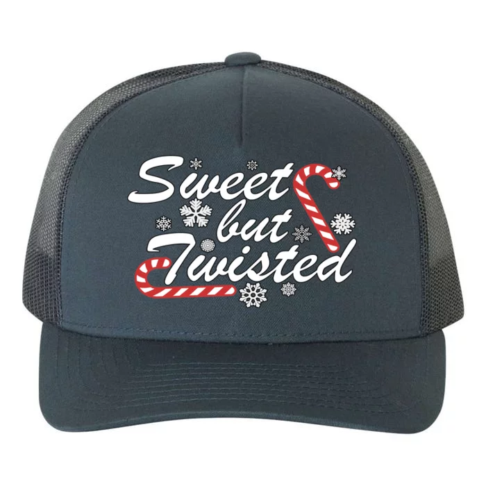 Sweet But Twisted Funny Candy Cane Christmas Yupoong Adult 5-Panel Trucker Hat