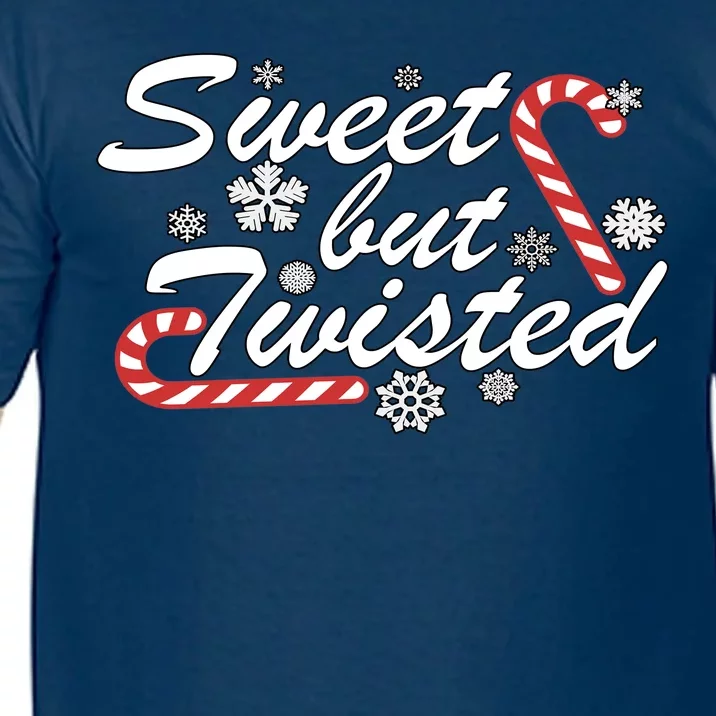 Sweet But Twisted Funny Candy Cane Christmas Comfort Colors T-Shirt