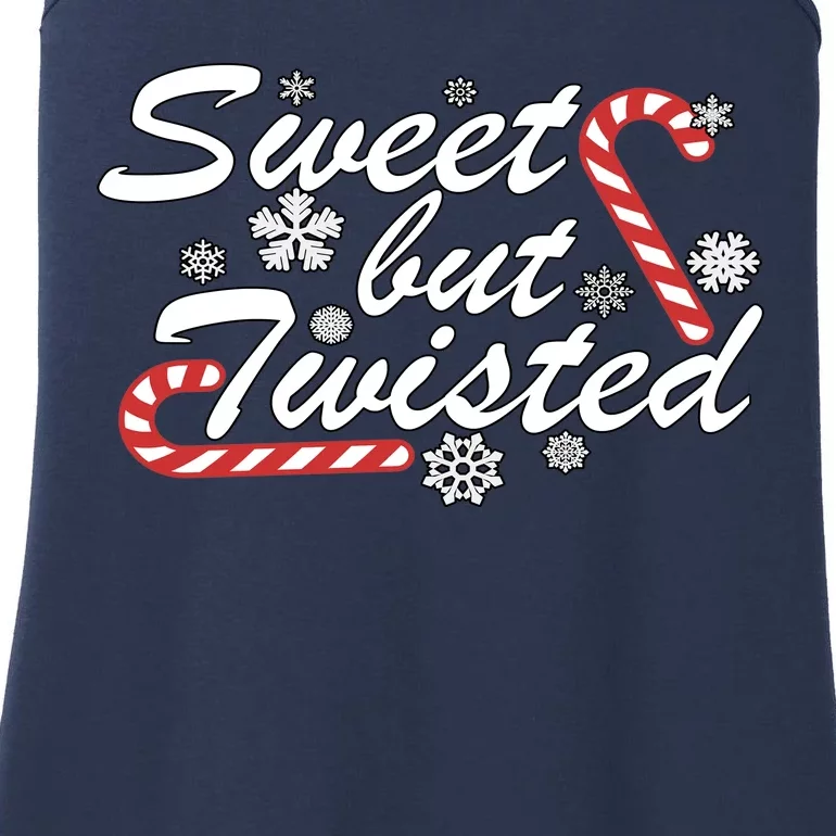 Sweet But Twisted Funny Candy Cane Christmas Ladies Essential Tank