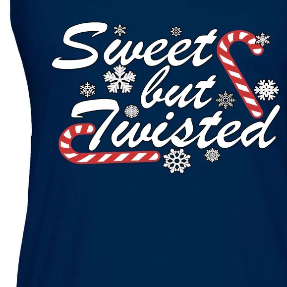 Sweet But Twisted Funny Candy Cane Christmas Ladies Essential Flowy Tank