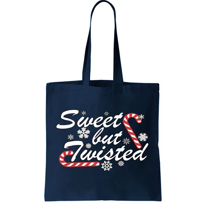 Sweet But Twisted Funny Candy Cane Christmas Tote Bag