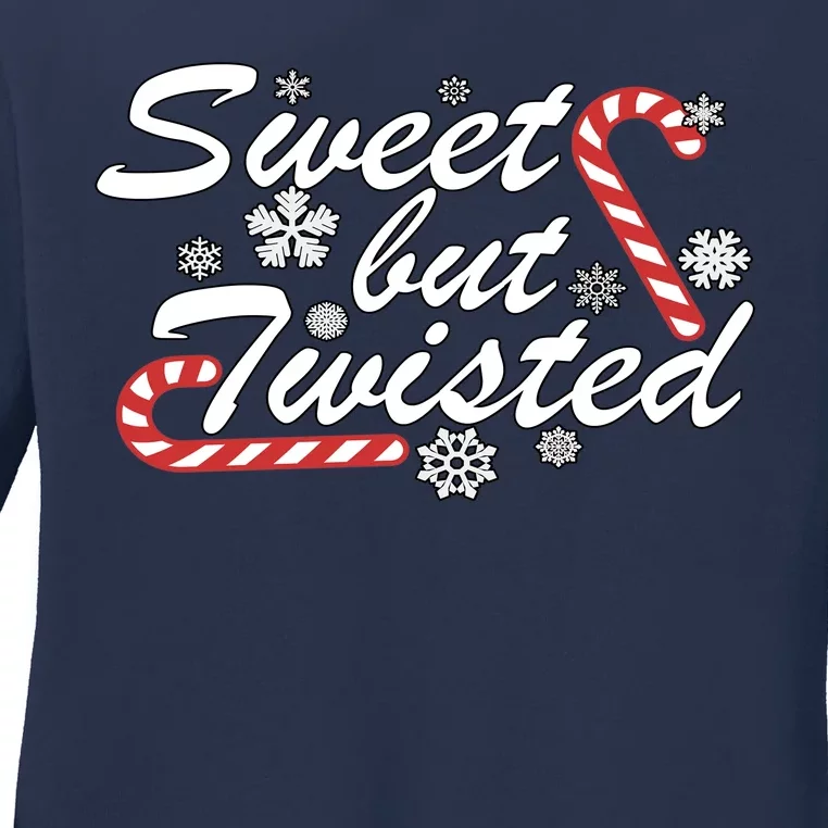 Sweet But Twisted Funny Candy Cane Christmas Ladies Long Sleeve Shirt