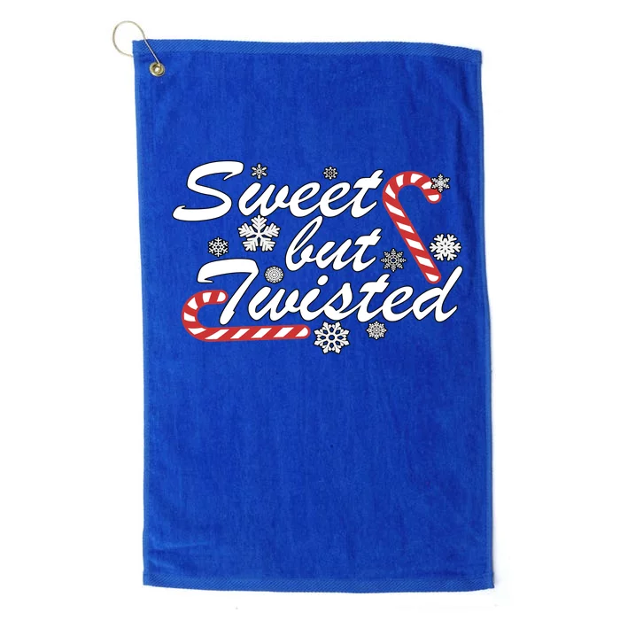 Sweet But Twisted Funny Candy Cane Christmas Platinum Collection Golf Towel