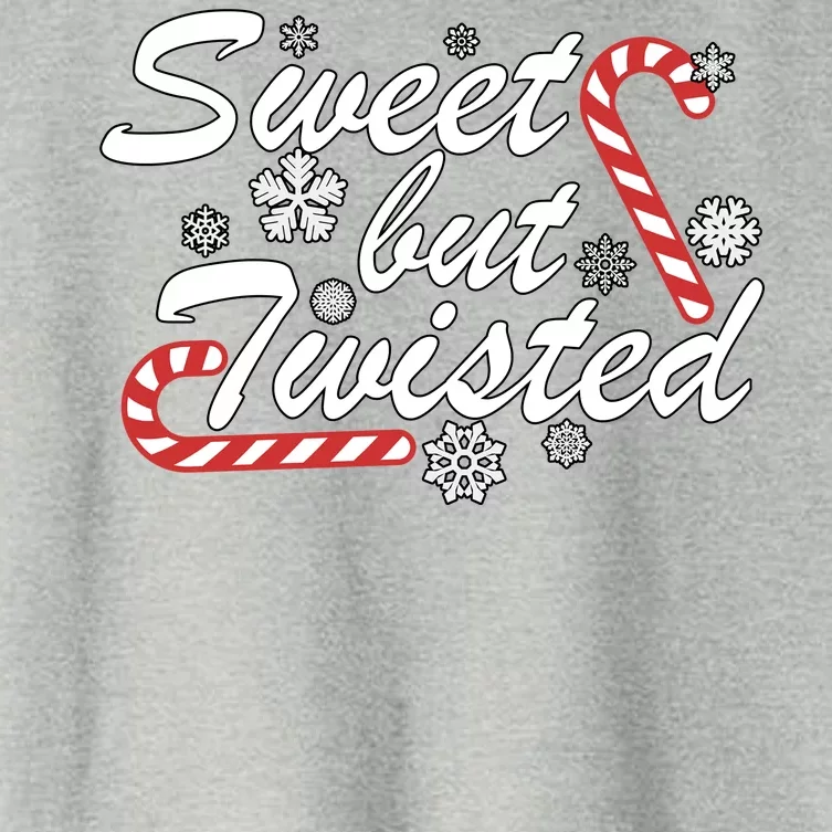 Sweet But Twisted Funny Candy Cane Christmas Women's Crop Top Tee