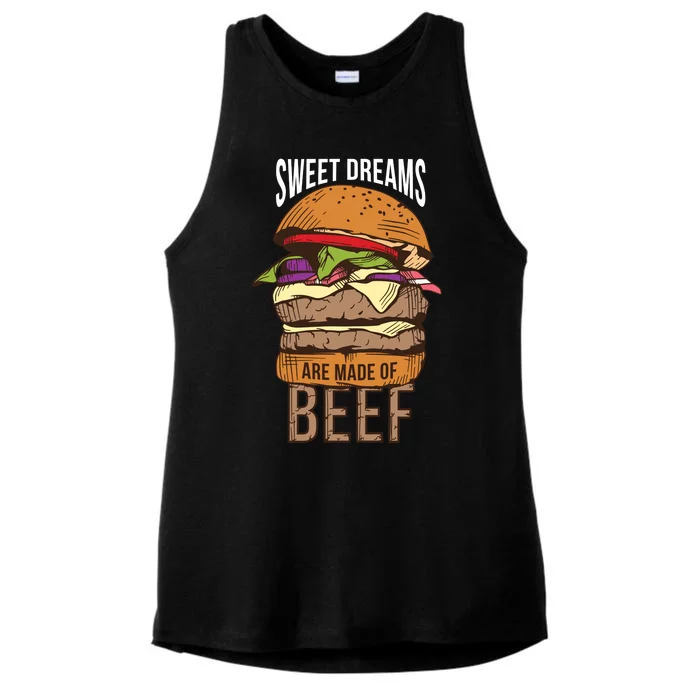 Sweet Dreams Are Made Of Beef Ladies Tri-Blend Wicking Tank