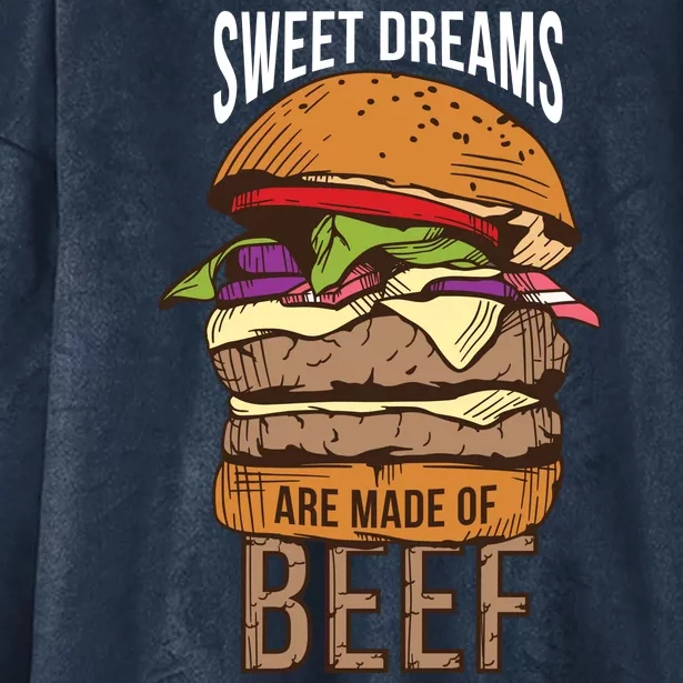 Sweet Dreams Are Made Of Beef Hooded Wearable Blanket