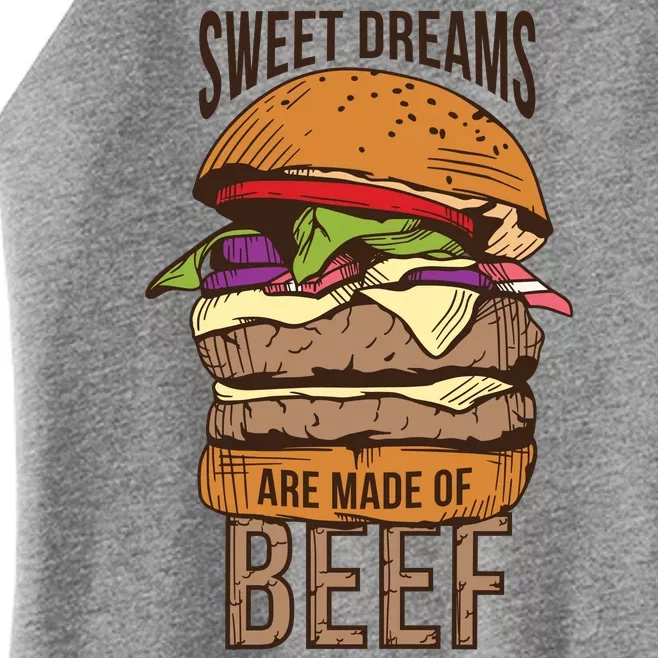 Sweet Dreams Are Made Of Beef Women’s Perfect Tri Rocker Tank