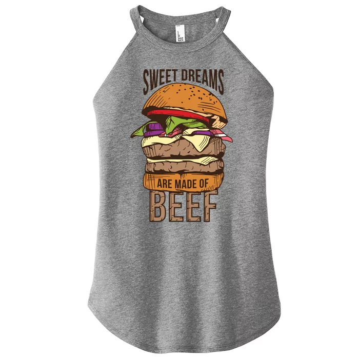 Sweet Dreams Are Made Of Beef Women’s Perfect Tri Rocker Tank