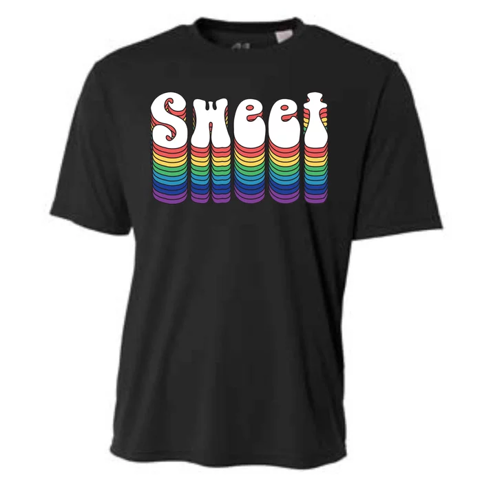 Sweet Groovy Retro 70's Style Cooling Performance Crew T-Shirt