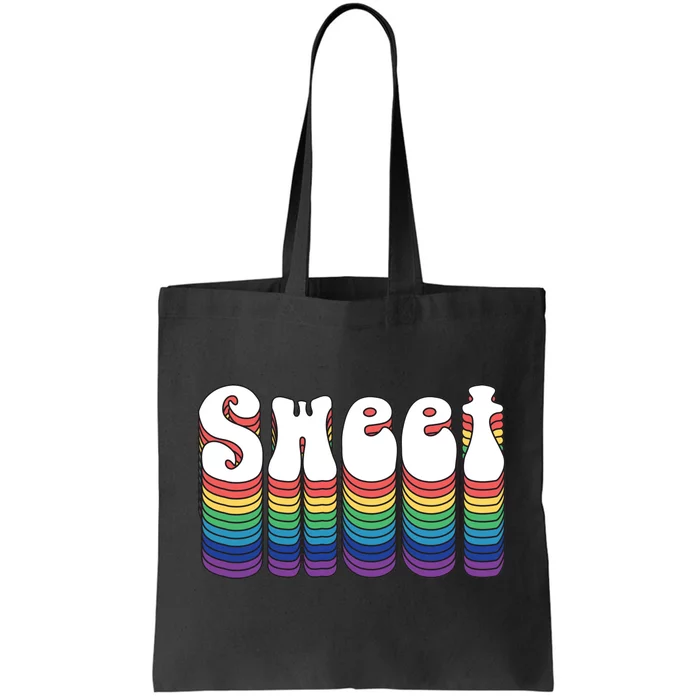 Sweet Groovy Retro 70's Style Tote Bag