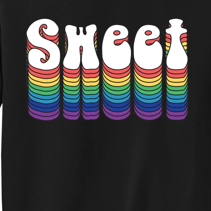 Sweet Groovy Retro 70's Style Tall Sweatshirt