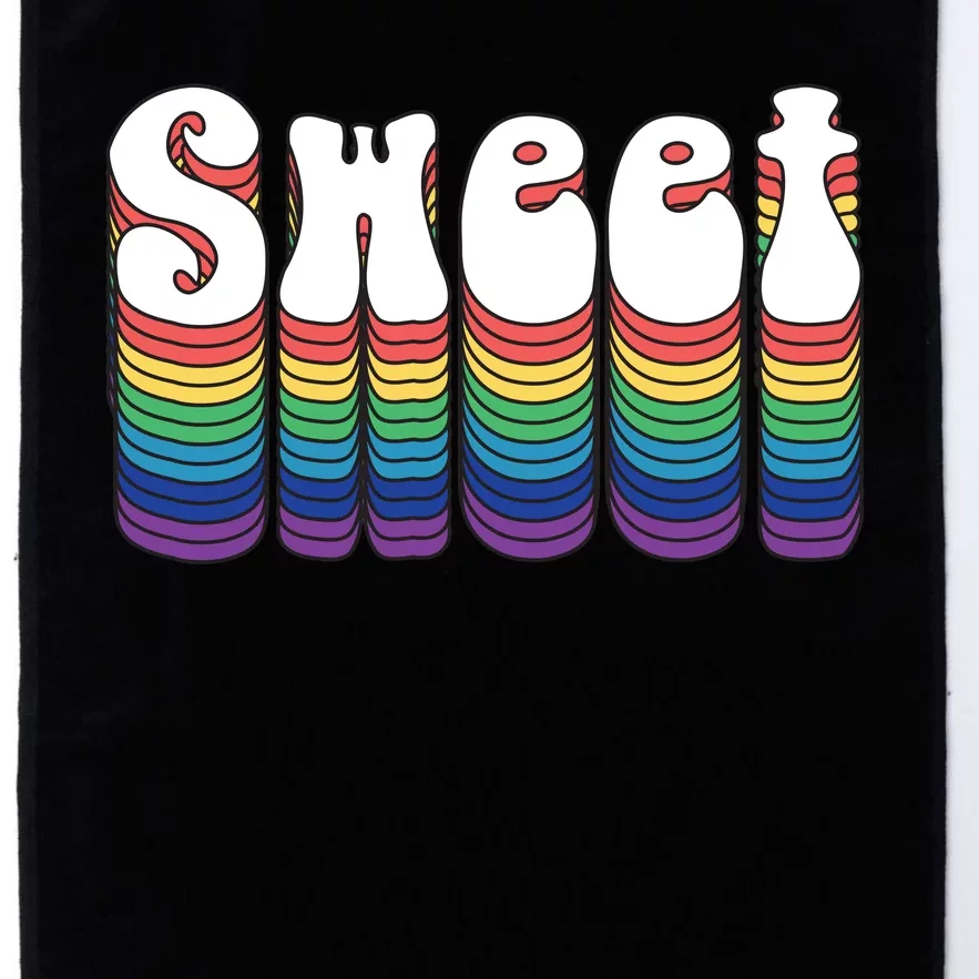 Sweet Groovy Retro 70's Style Platinum Collection Golf Towel