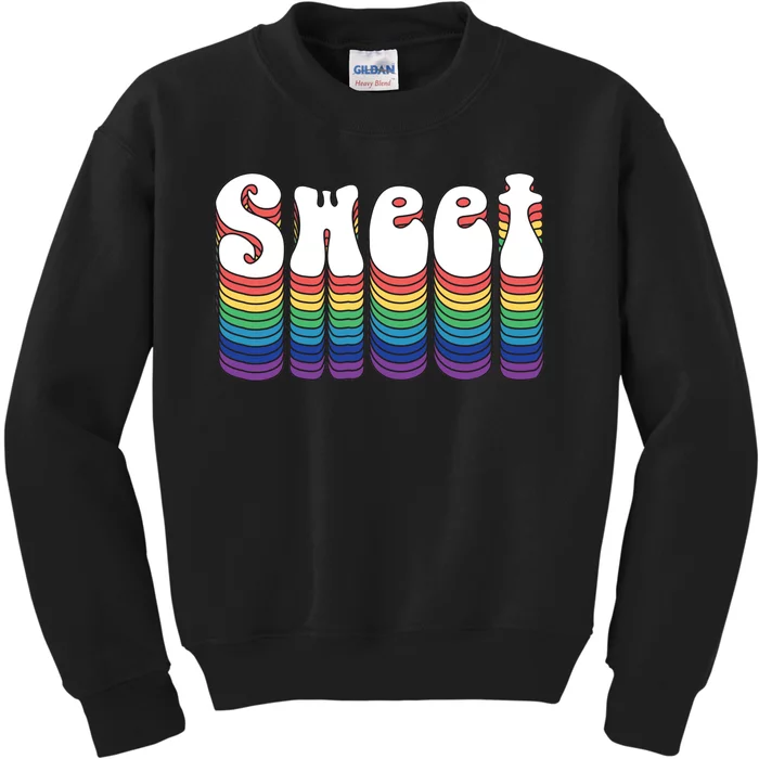 Sweet Groovy Retro 70's Style Kids Sweatshirt