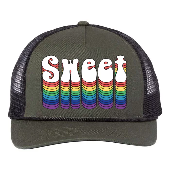 Sweet Groovy Retro 70's Style Retro Rope Trucker Hat Cap