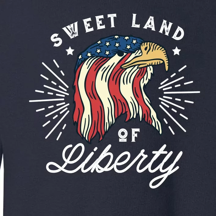 Sweet Land Of Liberty Eagle Toddler Sweatshirt