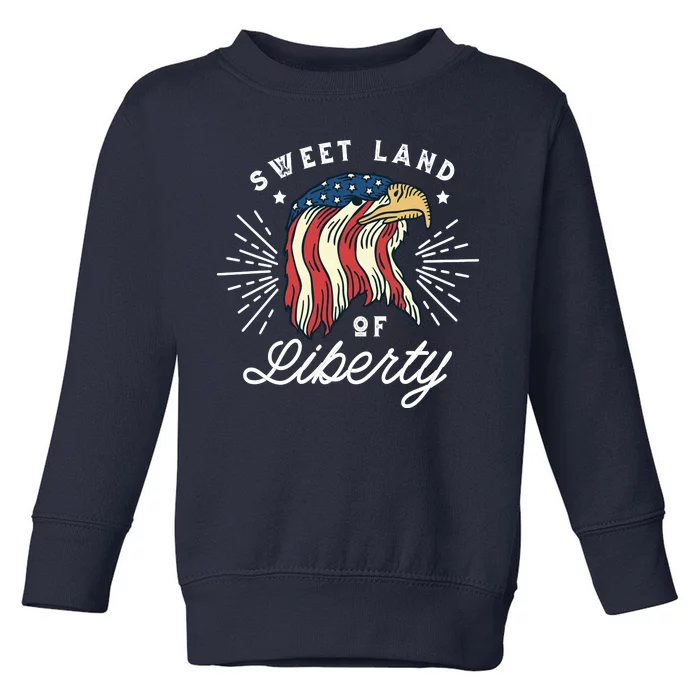 Sweet Land Of Liberty Eagle Toddler Sweatshirt