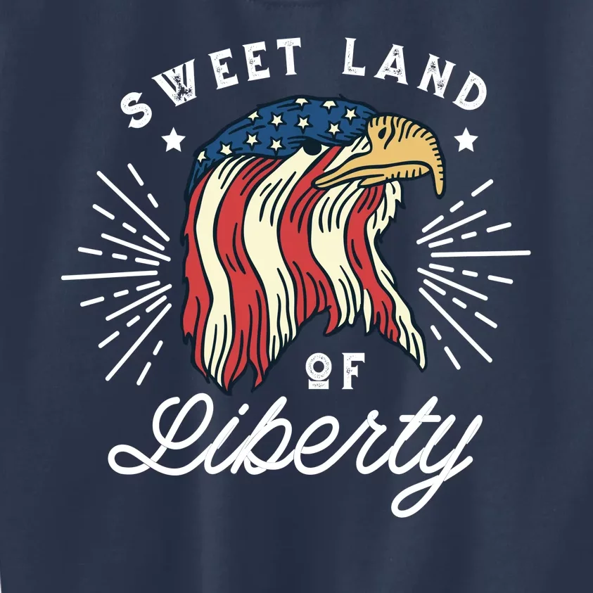 Sweet Land Of Liberty Eagle Kids Sweatshirt