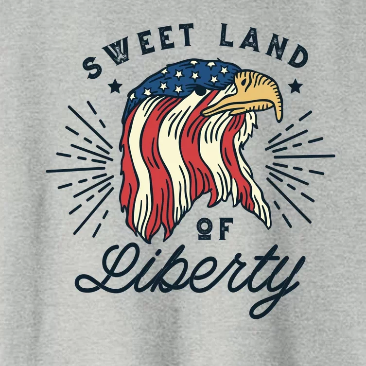 Sweet Land Of Liberty Eagle Women's Crop Top Tee