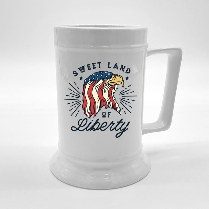 Sweet Land Of Liberty Eagle Front & Back Beer Stein