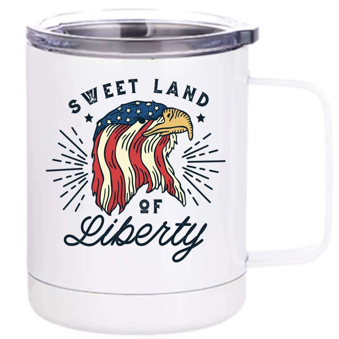 Sweet Land Of Liberty Eagle Front & Back 12oz Stainless Steel Tumbler Cup