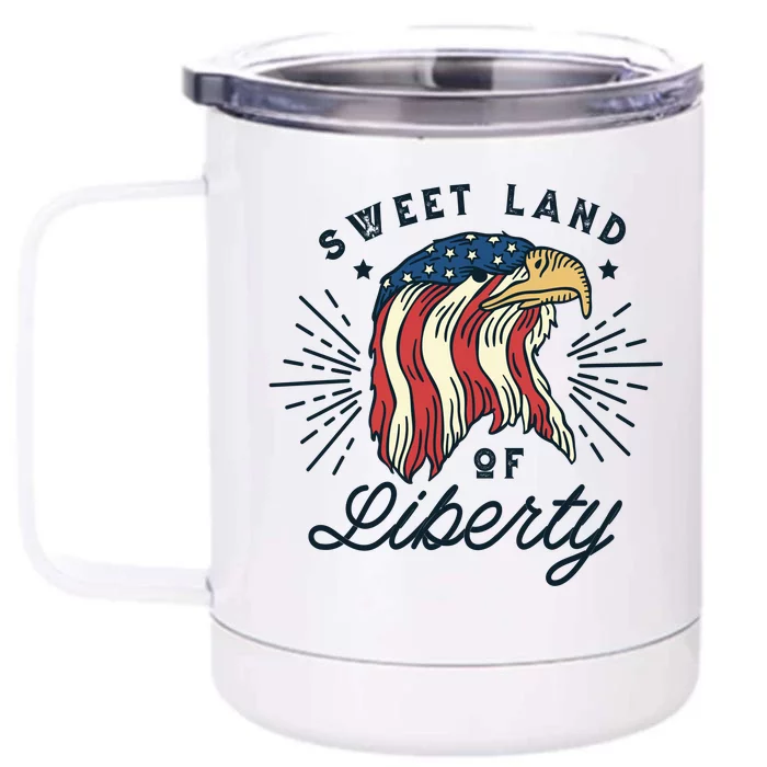 Sweet Land Of Liberty Eagle Front & Back 12oz Stainless Steel Tumbler Cup