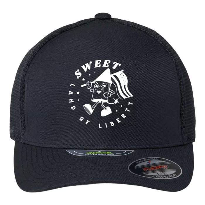 Sweet Land Of Liberty Firework Flexfit Unipanel Trucker Cap