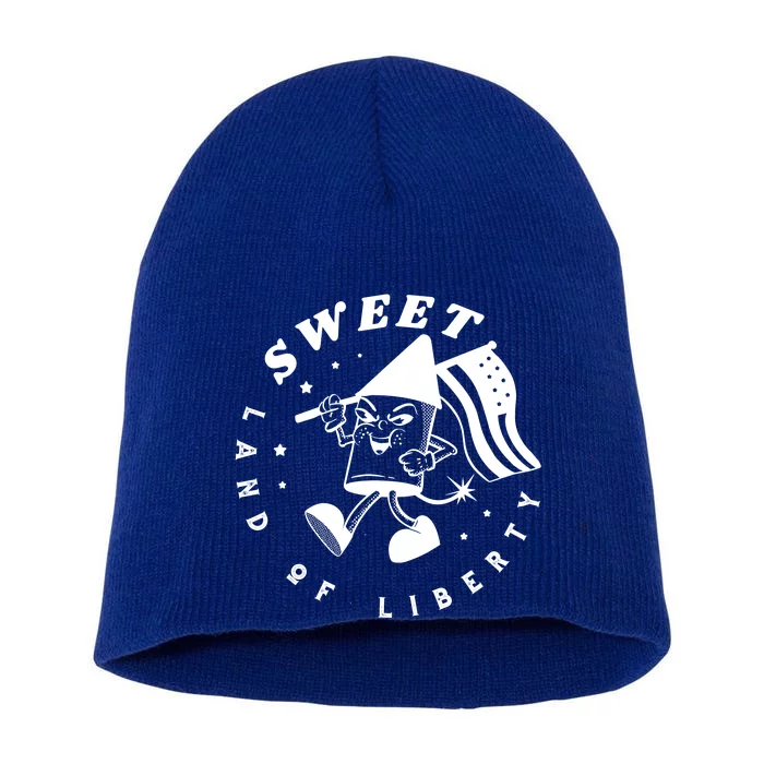 Sweet Land Of Liberty Firework Short Acrylic Beanie