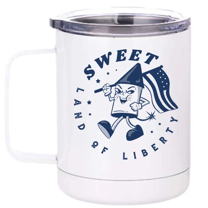 Sweet Land Of Liberty Firework Front & Back 12oz Stainless Steel Tumbler Cup