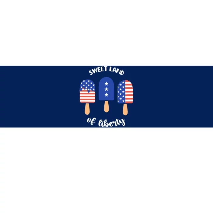 Sweet Land Of Liberty Ice Cream Pops Bumper Sticker