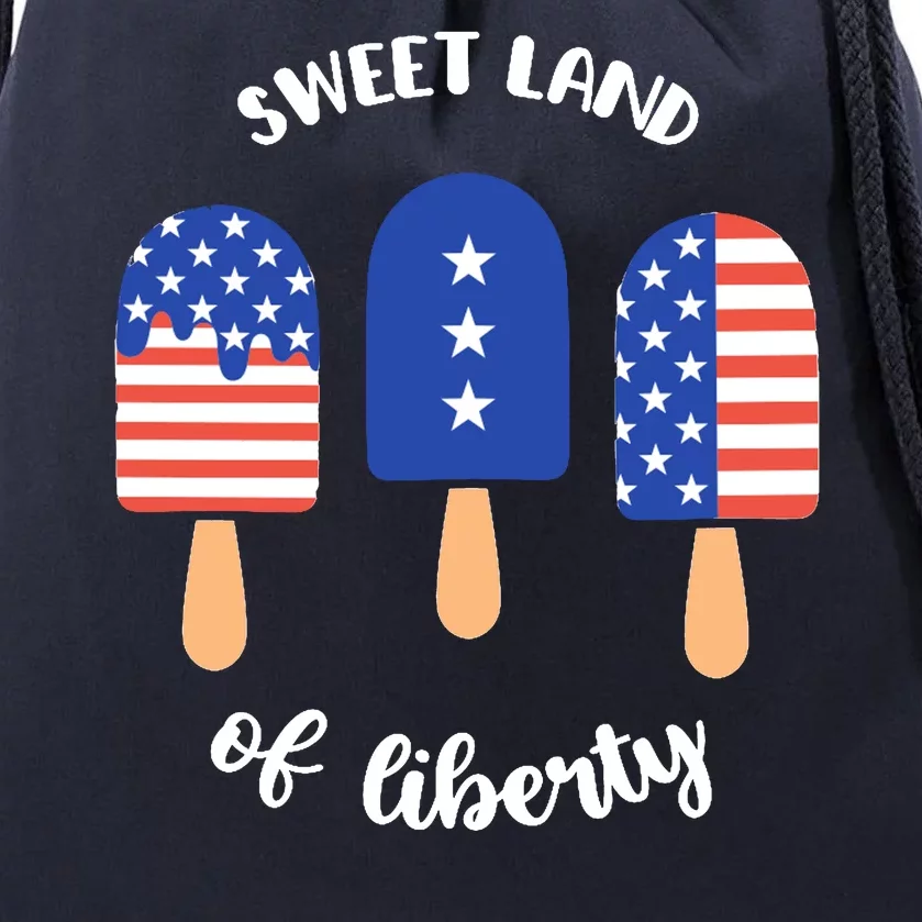 Sweet Land Of Liberty Ice Cream Pops Drawstring Bag