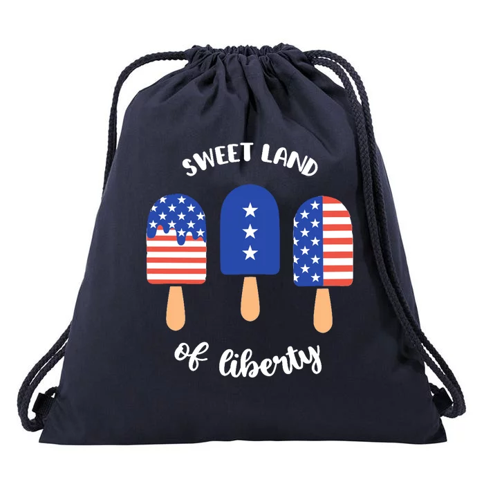 Sweet Land Of Liberty Ice Cream Pops Drawstring Bag