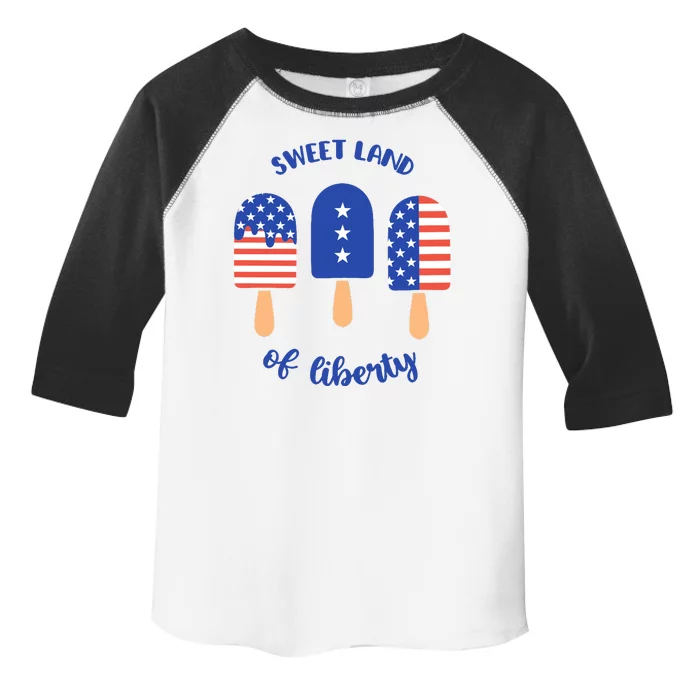 Sweet Land Of Liberty Ice Cream Pops Toddler Fine Jersey T-Shirt